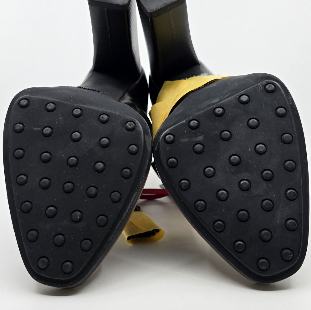 Tods Leather Block Heel Booties - 36 - Picture 14 of 16